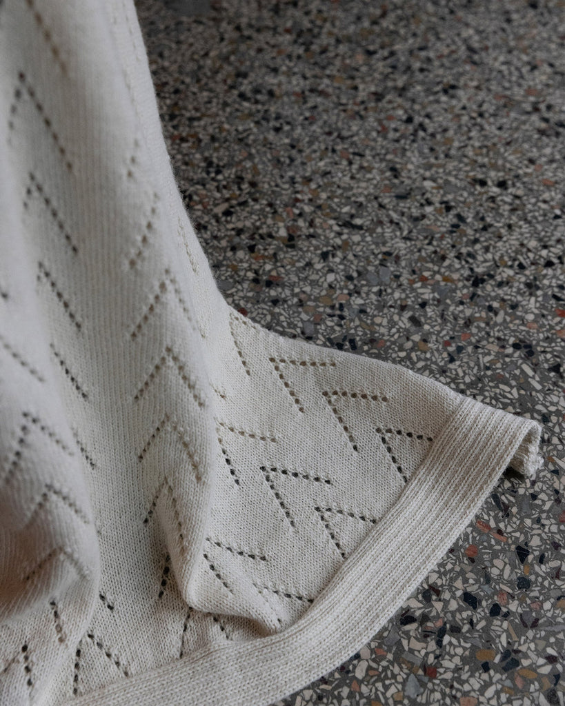 Lace Front Knitted Blanket
