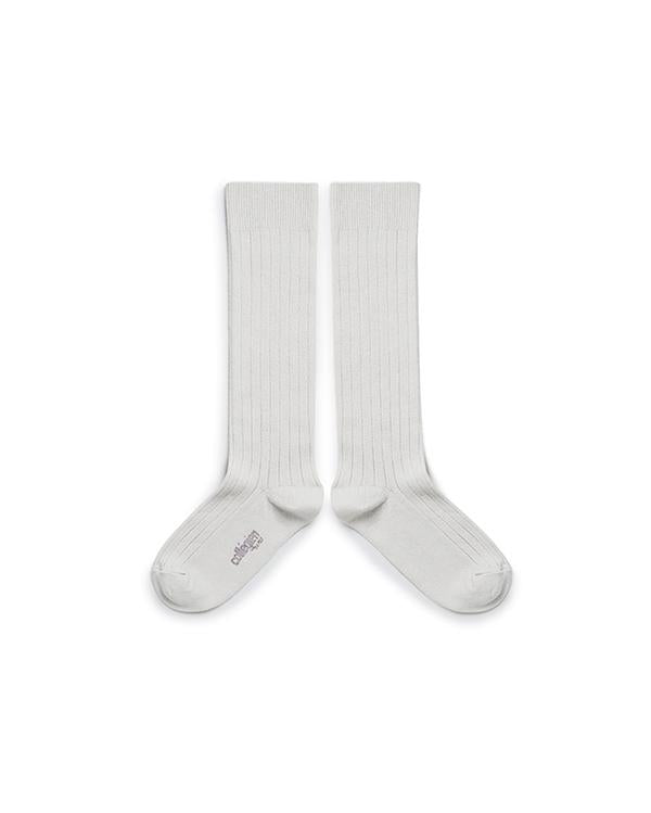 Collegien Striped Kneesocks White